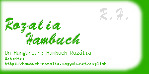 rozalia hambuch business card